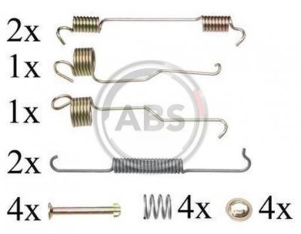 Монтажний набір гальмівних колодок A.B.S. 0804Q (фото 1)