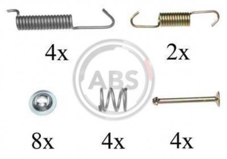 Комплектуючі, стояночная тормозная система A.B.S. 0821Q (фото 1)