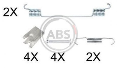 Монтажний набір гальмівних колодок A.B.S. 0883Q (фото 1)