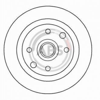 Гальмівний диск задн. Cavalier/Astra/KadeVectra 87-95 A.B.S. 15893 (фото 1)