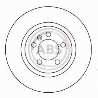 Гальмівний диск пер. Jetta/Vento/Golf/Passat/Corrado/Toledo 91-99 A.B.S. 16080 (фото 1)