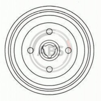 Гальмівний барабан задн. Audi 80 (80-91) A.B.S. 2328S (фото 1)
