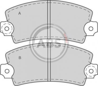 Гальмівні колодки, дискове гальмо (набір) A.B.S. 360422 (фото 1)