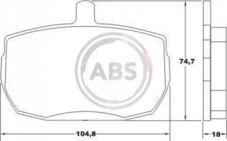 Колодки гальмівні перед. Daily/Landrover/Pilot/Range Rover/Transit (69-07) A.B.S. 36124 (фото 1)