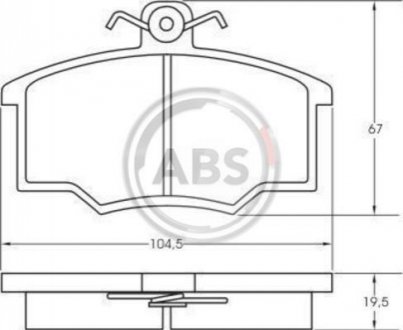 Колодки гальмівні перед. Audi 100/80 (80-91) A.B.S. 36138 (фото 1)