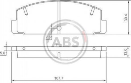 Гальмівні колодки зад. Mazda 323/626 94-04 (akebono) A.B.S. 36571 (фото 1)