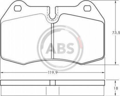 Гальмівні колодки перед. BMW 5(E39)/7(E38) 96-04 (brembo) A.B.S. 36958 (фото 1)