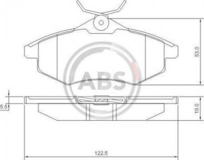 Колодки перед. Citroen C2 C3 1.1 8V (LUC) A.B.S. 37307 (фото 1)