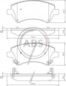 Колодки гальмівні перед. Corolla (04-13) A.B.S. 37405 (фото 1)