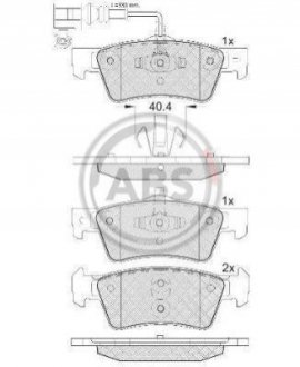 Гальмівні колодки зад. T5 03- (ATE)(диски 333x32.5mm) A.B.S. 37494 (фото 1)