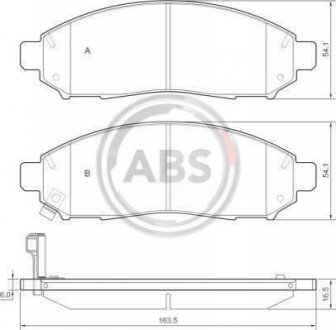 Колодка торм. диск. NISSAN PATHFINDER передн. A.B.S. 37518 (фото 1)