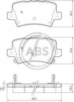 Гальмівні колодки зад. Honda Civic 05- (TRW) A.B.S. 37530 (фото 1)