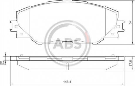 Колодка торм. диск. TOYOTA RAV 4 передн. A.B.S. 37543 (фото 1)