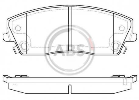 Гальмiвнi колодки дискові перед. Chysler 300 / Chrysler 300C / Dod A.B.S. 37609 (фото 1)