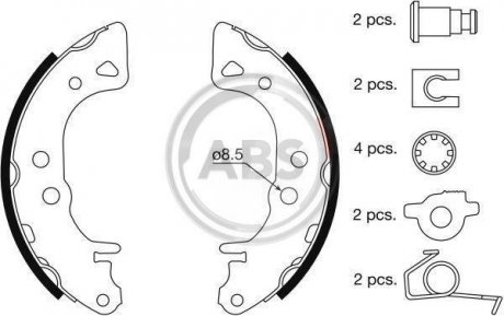 Гальмівні колодки (набір) A.B.S. 8833 (фото 1)