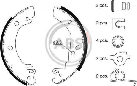 Гальмівні колодки (набір) A.B.S. 8856 (фото 1)