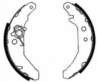 Гальмівні колодки, барабанные ABE C0G019ABE (фото 1)