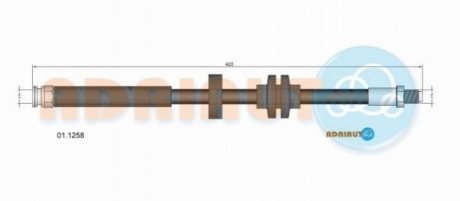 FIAT шланг гальмівний задн. ALFA 159 ADRIAUTO 01.1258 (фото 1)