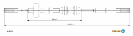 Трос зчеплення ADRIAUTO 03.0120 (фото 1)