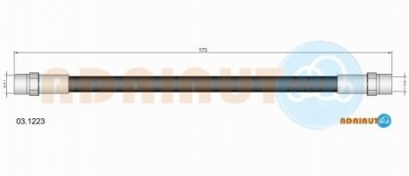 AUDI шланг гальмівний прав. задній Audi 80 89-96 ADRIAUTO 03.1223 (фото 1)