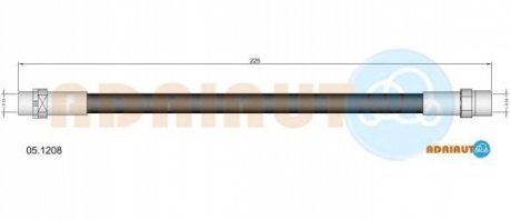 BMW шланг гальмівний задн. E36 ADRIAUTO 05.1208 (фото 1)