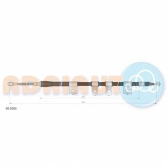 Трос ручного гальма DAEWOO Lanos задній лівий (вир-во) ADRIAUTO 06.0203 (фото 1)