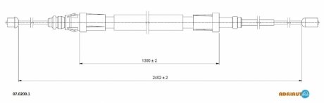 Трос зупиночних гальм ADRIAUTO 07.0200.1 (фото 1)