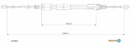 Трос зупиночних гальм ADRIAUTO 07.0202.1 (фото 1)