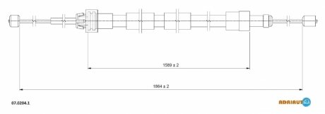 Трос ручного гальма ADRIAUTO 07.0204.1 (фото 1)