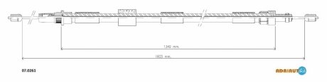 Трос ручного гальма ADRIAUTO 07.0261 (фото 1)