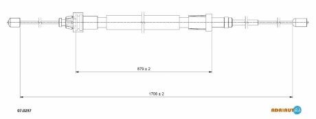 Трос ручного гальма ADRIAUTO 07.0297 (фото 1)