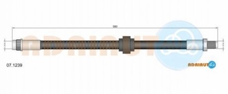 CITROEN гальмівний шланг передн.C5 01- ADRIAUTO 07.1239 (фото 1)