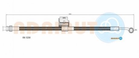 Шланг гальм. задн. лів. HYUNDAI ACCENT -10 ADRIAUTO 09.1230 (фото 1)