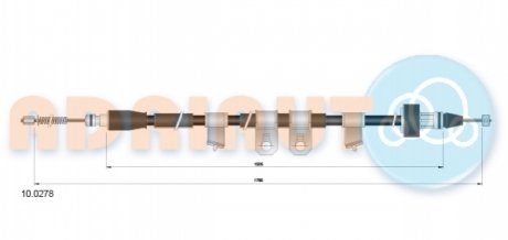 Трос зупиночних гальм ADRIAUTO 10.0278 (фото 1)