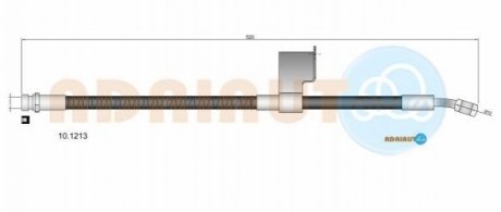 HYUNDAI гальмівний шланг передн. прав. Accent 94- ADRIAUTO 10.1213 (фото 1)