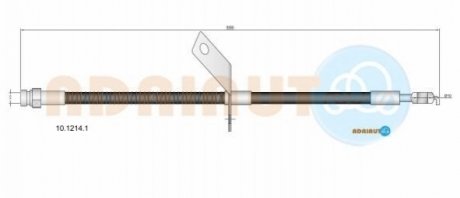 Шланг гальм. задн. прав. HYUNDAI i30 07- ADRIAUTO 10.1214.1 (фото 1)