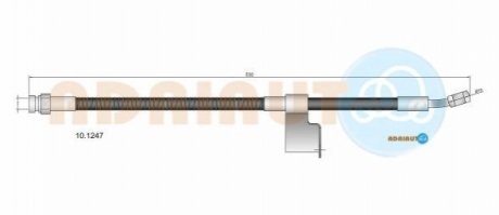 HYUNDAI шланг гальмівний передн. лів.Matrix 01- ADRIAUTO 10.1247 (фото 1)