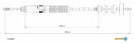 Тросик сцепления ADRIAUTO 1101381 (фото 1)