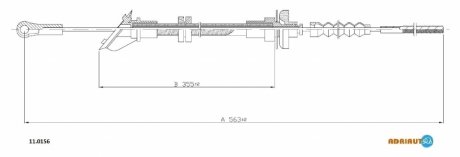 FIAT трос сцепление Panda 750/1000/4x ADRIAUTO 11.0156 (фото 1)