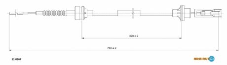 Трос сцепление ADRIAUTO 11.0167 (фото 1)