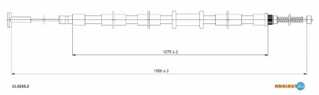 Трос зупиночних гальм ADRIAUTO 11.0210.2 (фото 1)