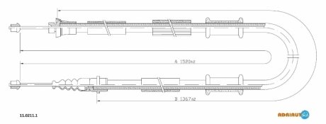 Трос зупиночних гальм ADRIAUTO 11.0211.1 (фото 1)