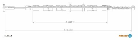 Трос, стояночная тормозная система ADRIAUTO 11.0211.2 (фото 1)