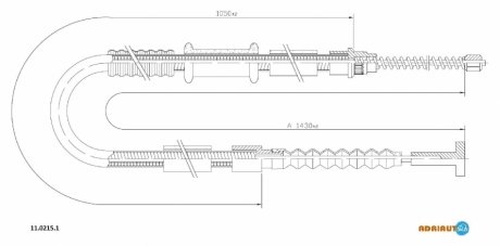 Трос зупиночних гальм ADRIAUTO 11.0215.1 (фото 1)