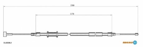 Тросик стояночного тормоза ADRIAUTO 11.0218.2 (фото 1)