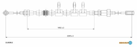Трос зупиночних гальм ADRIAUTO 11.0220.2 (фото 1)