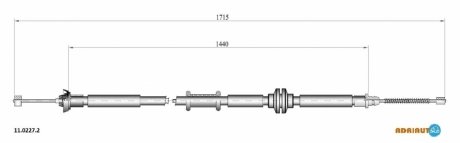 Трос зупиночних гальм ADRIAUTO 11.0227.2 (фото 1)