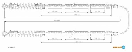 Трос, стояночная тормозная система ADRIAUTO 11.0229.1 (фото 1)