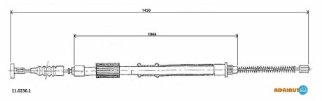 Трос, стояночная тормозная система ADRIAUTO 1102301 (фото 1)