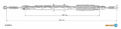 Трос, стояночная тормозная система ADRIAUTO 11.0231.1 (фото 1)